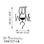 Wallity Got Wine Escultura de Pared de Metal Negra